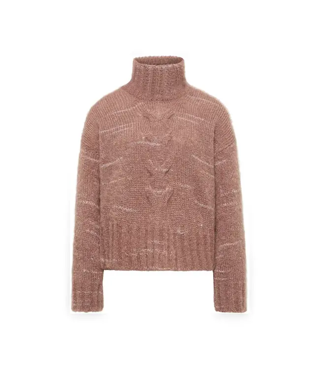 LANIUS •• Cable knit sweater | Cappuccino