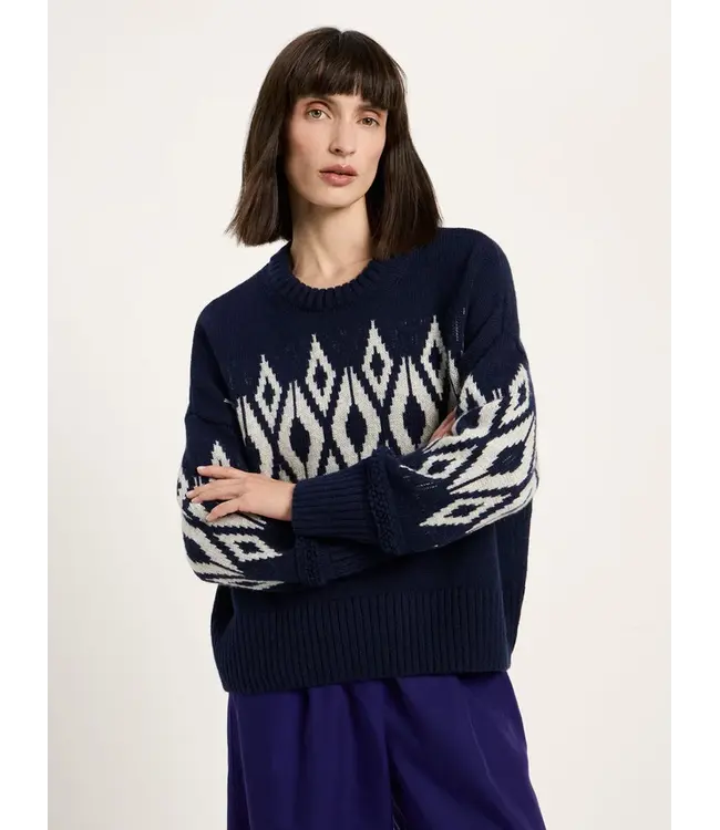 LANIUS •• Norweger Pullover GOTS | Midnight