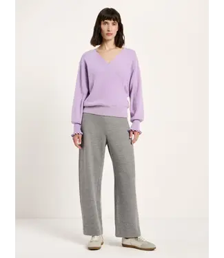 LANIUS •• Wrap look Sweater | Pale Violet