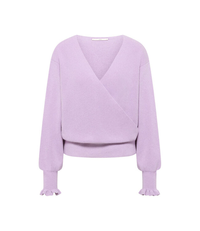 LANIUS •• Wrap look Sweater | Pale Violet