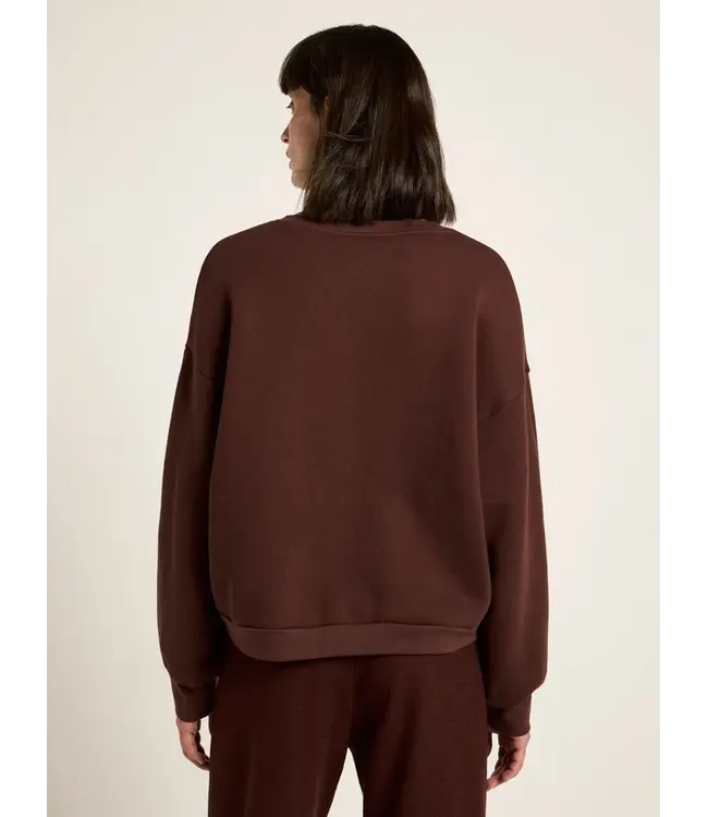 LANIUS •• Statement Sweatshirt GOTS | Bitter Chocolate