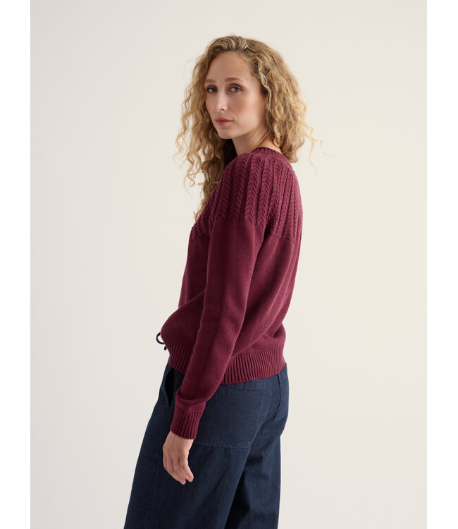 SEASALT CORNWALL •• Stone Chat Jumper | Plum Berry