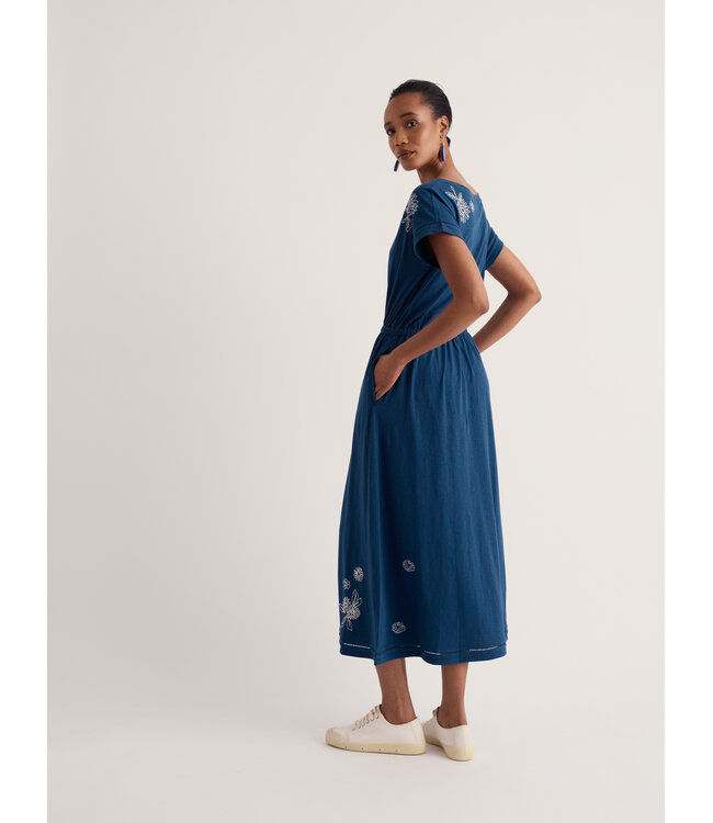SEASALT CORNWALL •• Bay Tree Dress | Gardener's Embroidery Marine