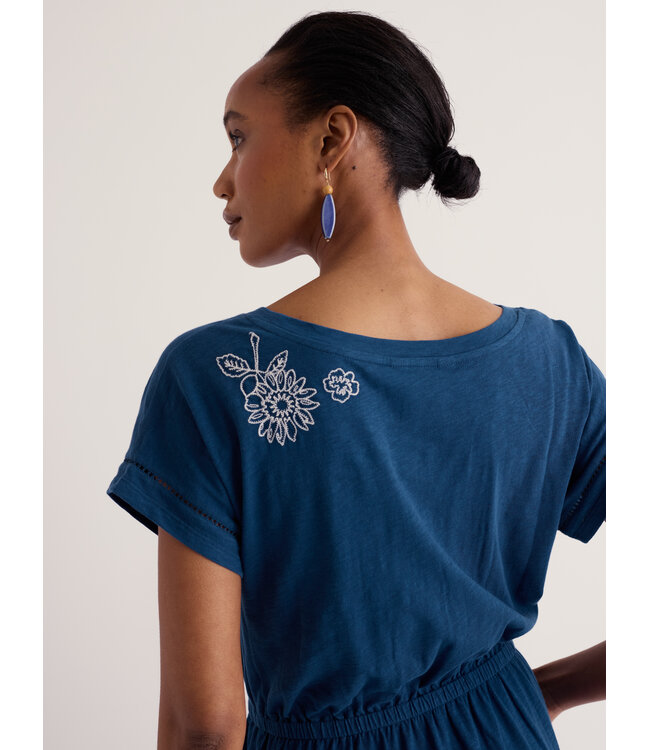 SEASALT CORNWALL •• Bay Tree Dress | Gardener's Embroidery Marine