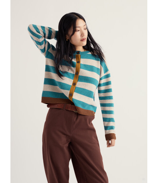 SEASALT CORNWALL •• Pinwell Cardigan | Bright Shape Estuary Mix