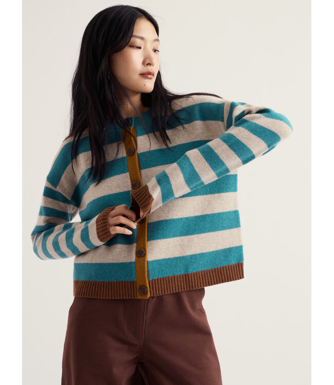 SEASALT CORNWALL •• Pinwell Cardigan | Bright Shape Estuary Mix