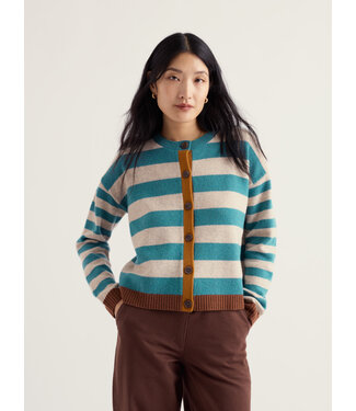 SEASALT CORNWALL •• Pinwell Cardigan | Bright Shape Estuary Mix