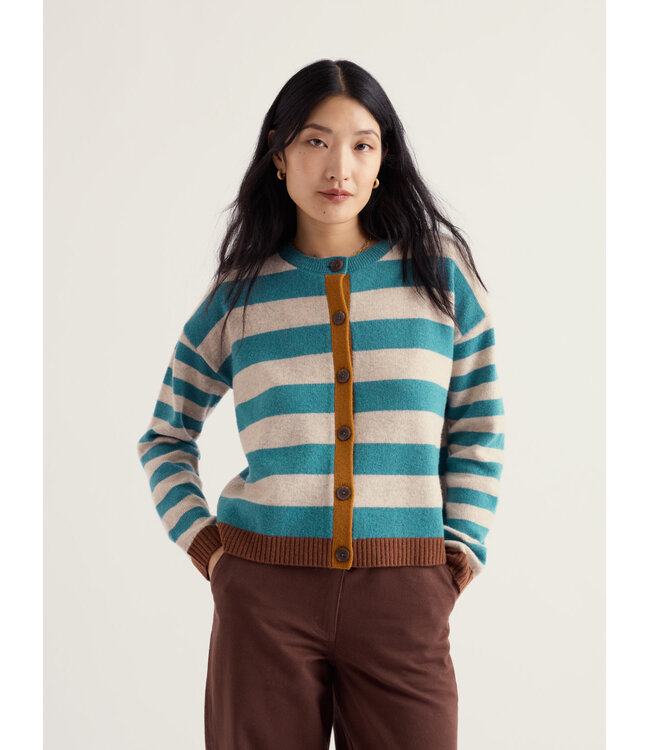 SEASALT CORNWALL •• Pinwell Cardigan | Bright Shape Estuary Mix