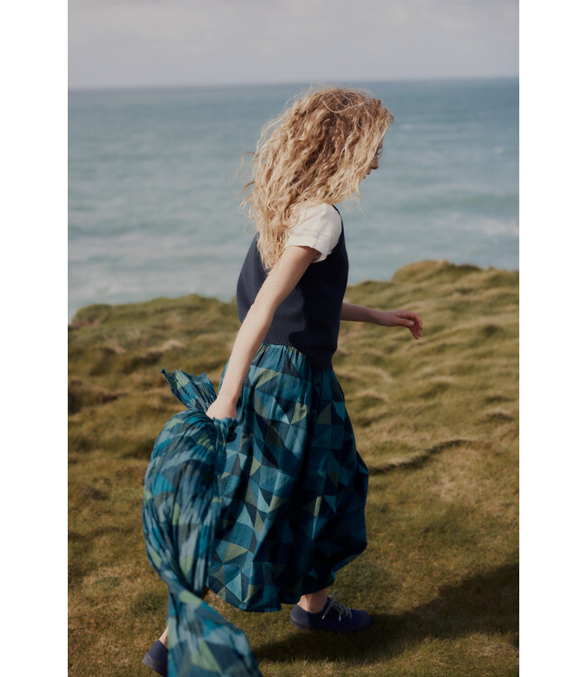 SEASALT CORNWALL •• Mevagissey Skirt | Blanket Geo Estuary