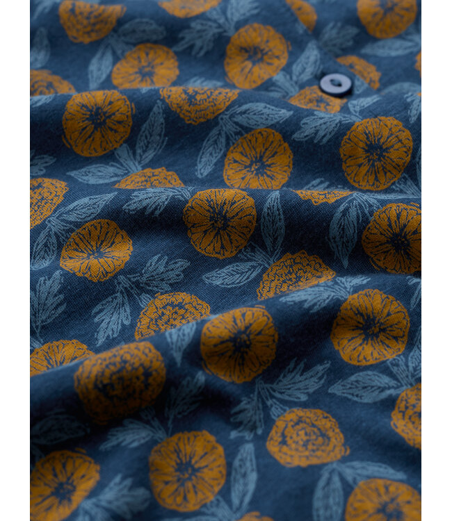 SEASALT CORNWALL •• Embrace 3/4 Sleeve Shirt | Marigold Sketch Marine