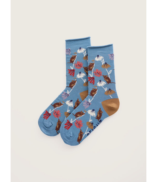 SEASALT CORNWALL •• Womens bamboo Arty Socks | Harvest Mouse Estuary