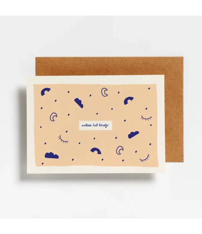 Hello August •• Postkaart | Welkom lief kleintje pattern