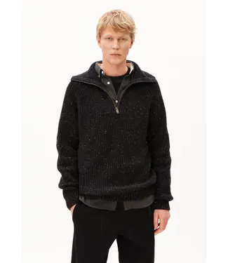 ARMEDANGELS •• Tweed Knit Troyer | Black