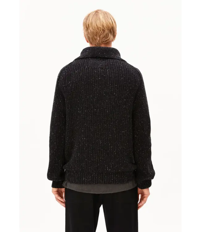ARMEDANGELS •• Tweed Knit Troyer | Black