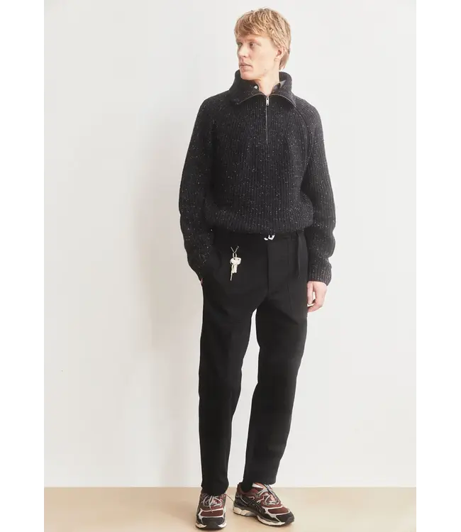 ARMEDANGELS •• Tweed Knit Troyer | Black