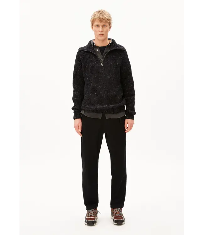 ARMEDANGELS •• Tweed Knit Troyer | Black