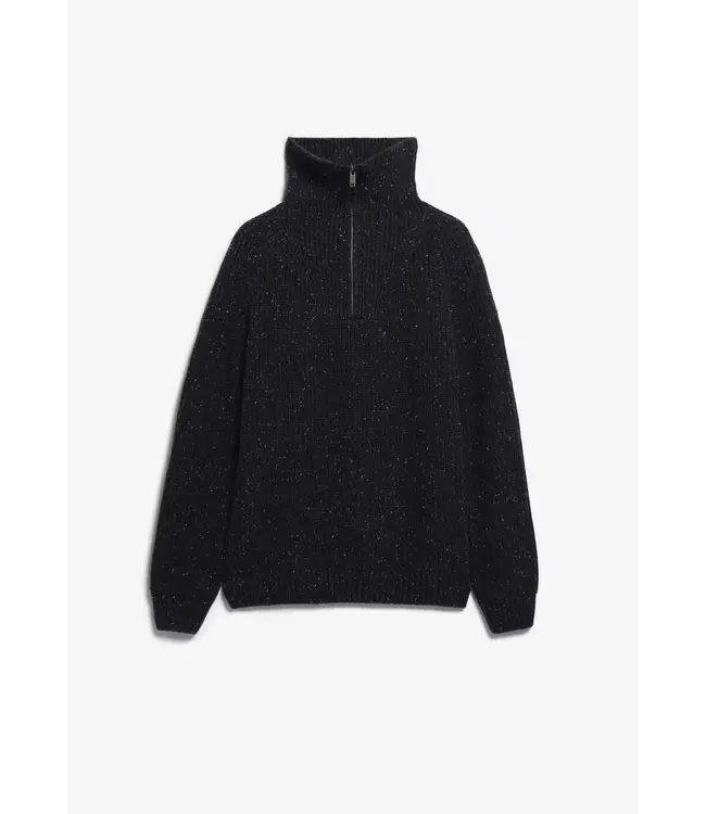 ARMEDANGELS •• Tweed Knit Troyer | Black