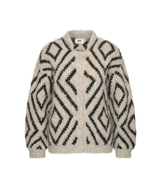 INTI Knitwear •• Cardigan Zig Zag | Silver con Antra