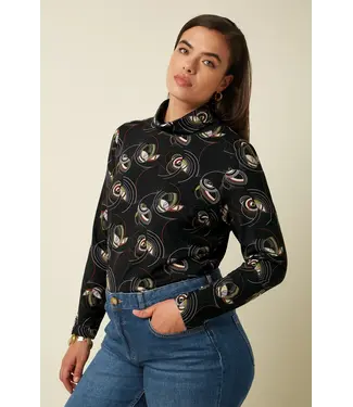 KING LOUIE •• Rollneck top Dolly | Black