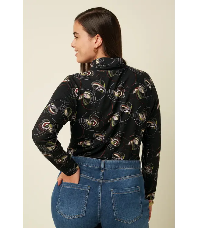 KING LOUIE •• Rollneck top Dolly | Black
