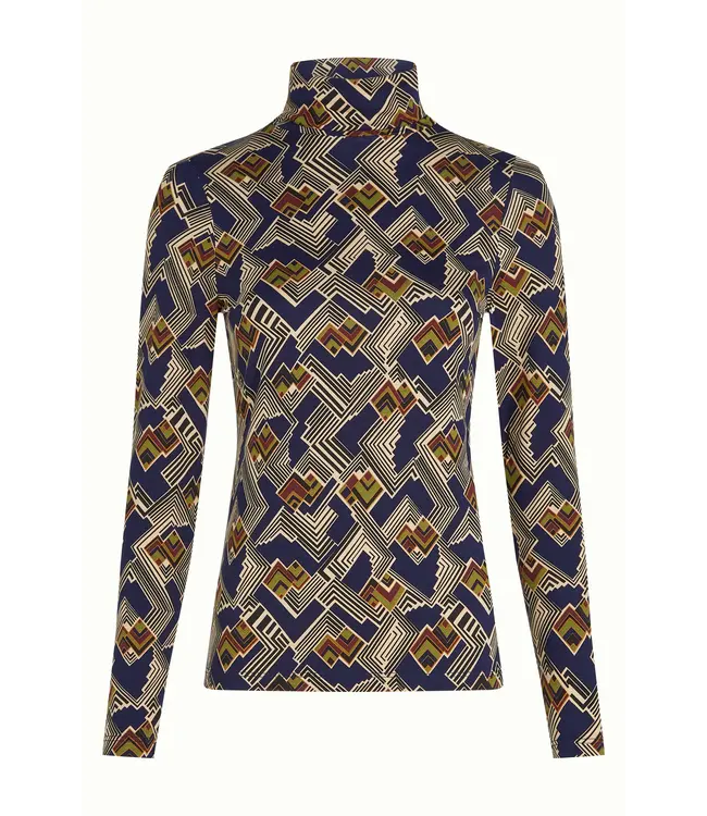 KING LOUIE •• Rollneck Top Leia | Evening Blue