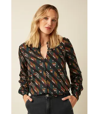KING LOUIE •• Maisie Blouse Lewis | Black