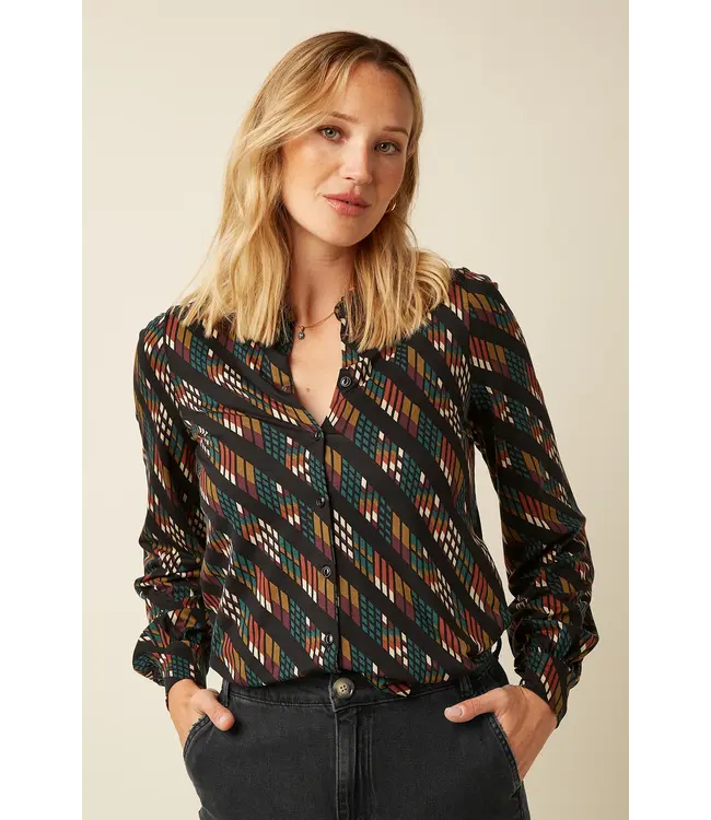 KING LOUIE •• Maisie Blouse Lewis | Black