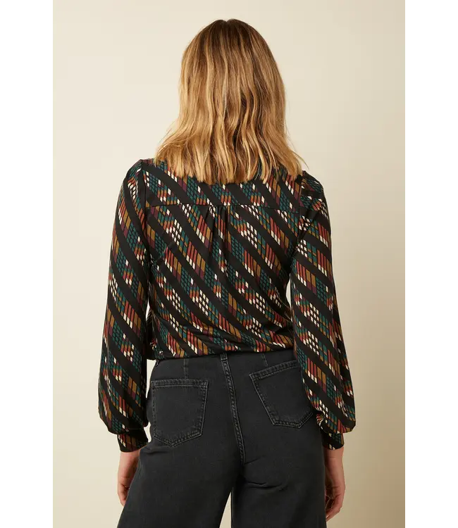 KING LOUIE •• Maisie Blouse Lewis | Black