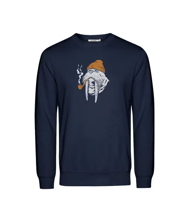 GREENBOMB •• Smokey Walrus Wild Sweatshirt | Navy
