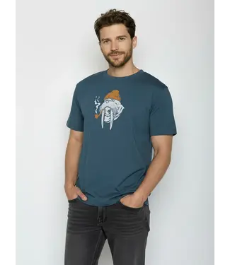 GREENBOMB •• Smokey Walrus Fusion T-shirt | Blue Pine