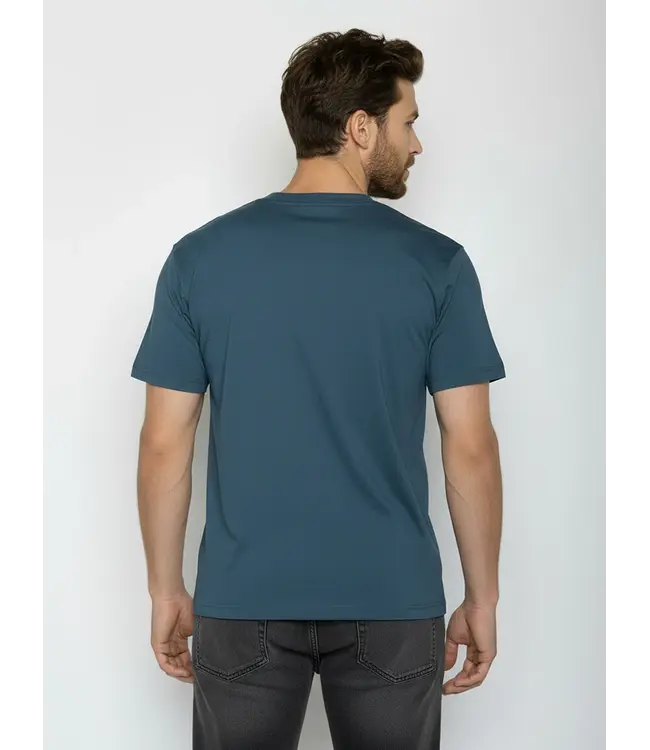 GREENBOMB •• Smokey Walrus Fusion T-shirt | Blue Pine