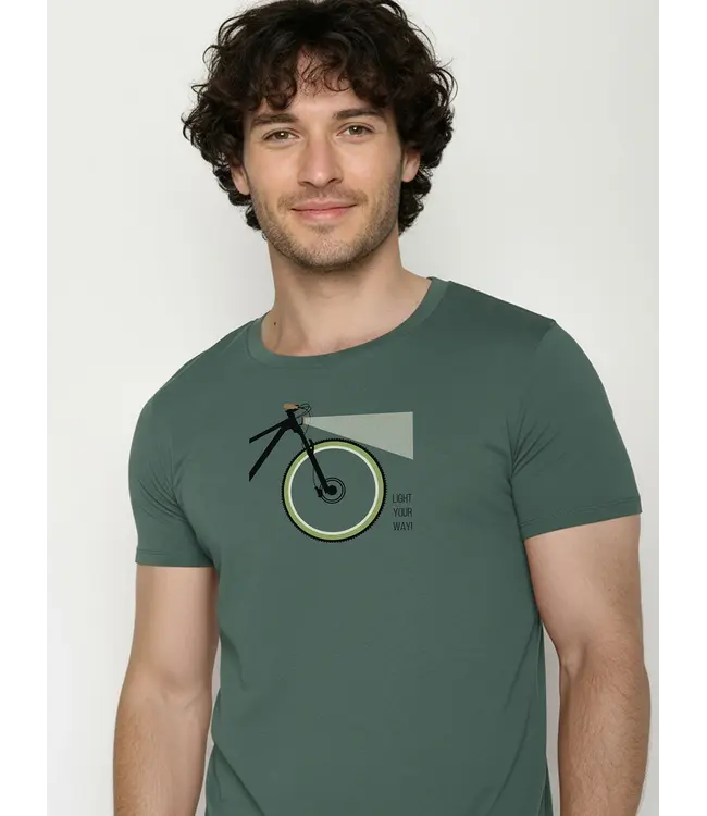 GREENBOMB •• Bike Light Guide t-shirt | Night Grove