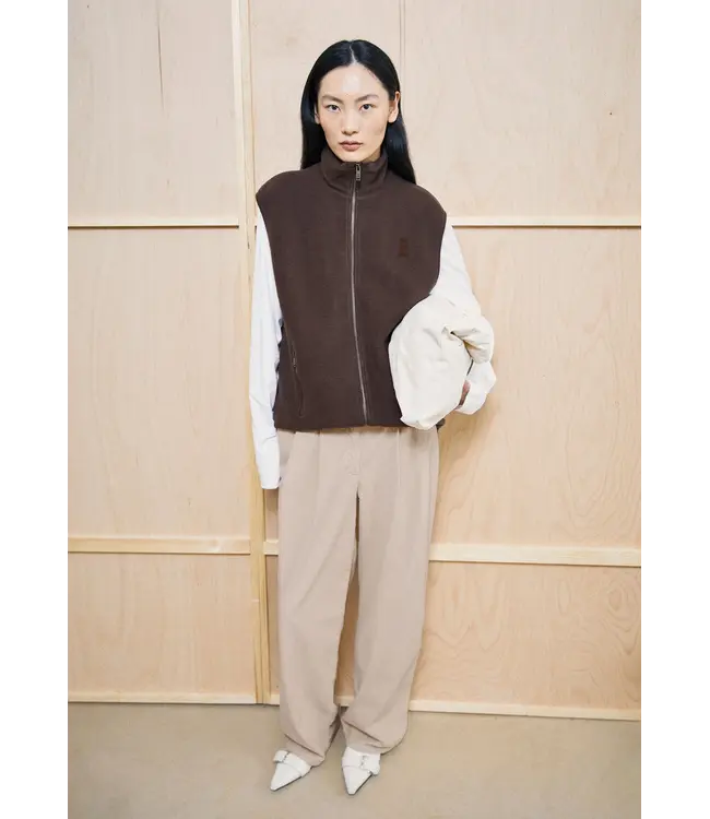 ARMEDANGELS •• Cotton Fleece Vest | Claystone