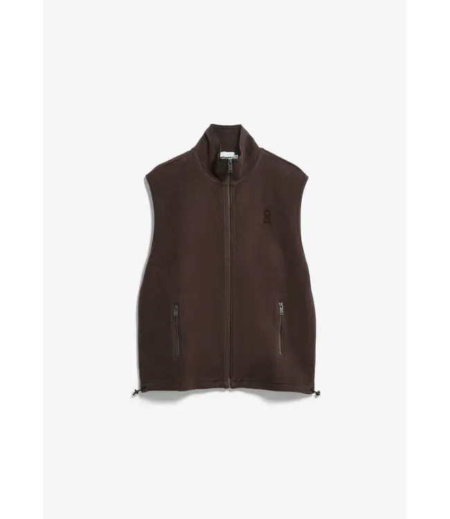 ARMEDANGELS •• Cotton Fleece Vest | Claystone