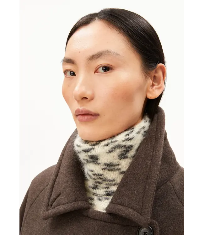 ARMEDANGELS •• Wool Double breasted Coat | Claystone Melange