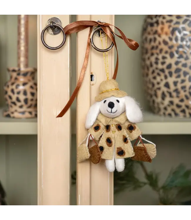 SJAAL MET VERHAAL  •• Hanger Poedel Shopaholic |  Beige