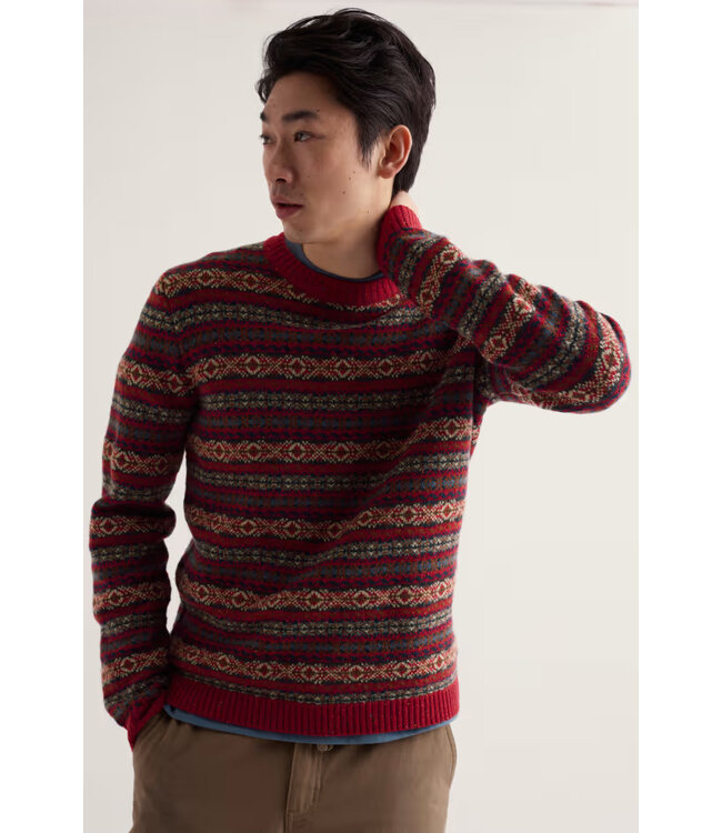 SEASALT CORNWALL •• Men's Carracks Jumper | Ewin Dark Cinnamon