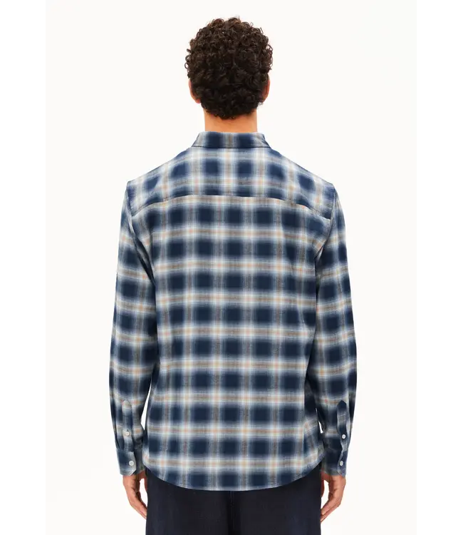 ARMEDANGELS •• Cotton Check Longsleeve Shirt | Tinted Navy