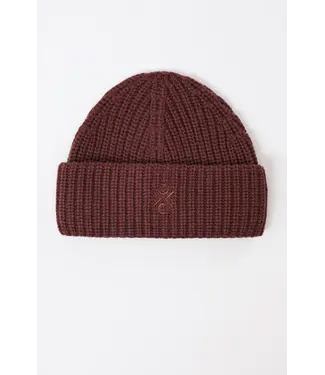 LangerChen •• Chunky knit Beanie made from Organic wool | Burgundy