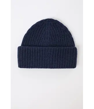 LangerChen •• Chunky knit Beanie made from Organic wool | Steel Blue