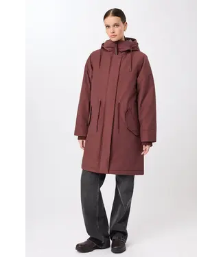 LangerChen •• Parka  loose fit en gewatteerd | Burgundy