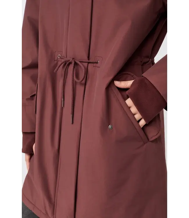 LangerChen •• Parka  loose fit en gewatteerd | Burgundy