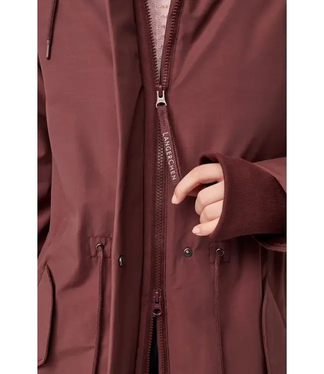 LangerChen •• Parka  loose fit en gewatteerd | Burgundy