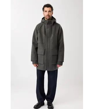 LangerChen •• Techno Felt Parka | Platinum