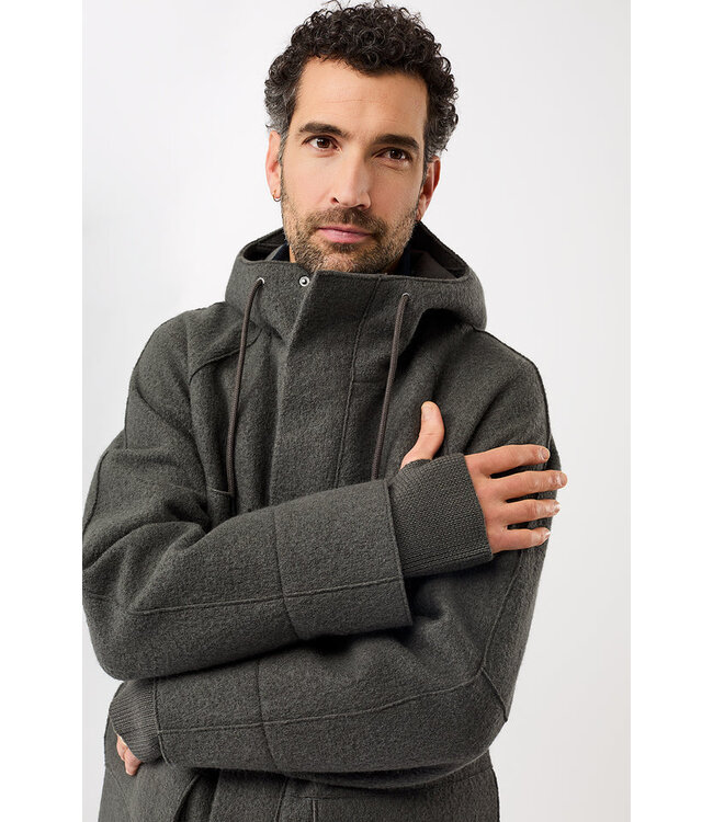LangerChen •• Techno Felt Parka met opgezette zakken | Platinum