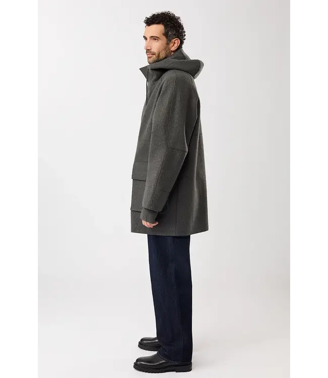 LangerChen •• Techno Felt Parka met opgezette zakken | Platinum