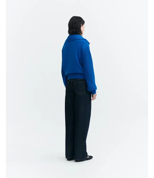 THINKING MU •• Royal Tanit Knitted Sweater | Blue