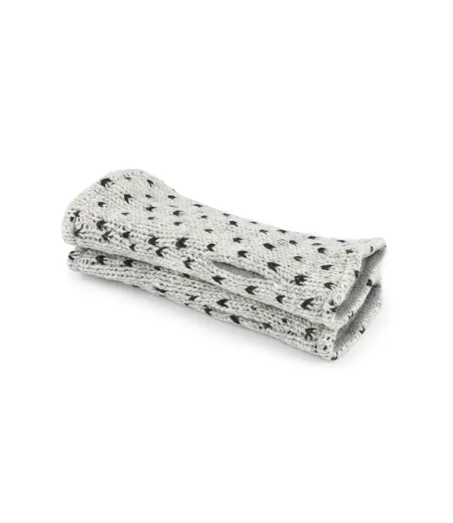 SJAAL MET VERHAAL  •• Handwarmers Lovely Lichtgrijs Gemêleerd