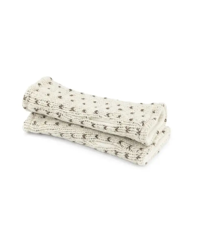 SJAAL MET VERHAAL  •• Handwarmers Lovely Beige Gemêleerd