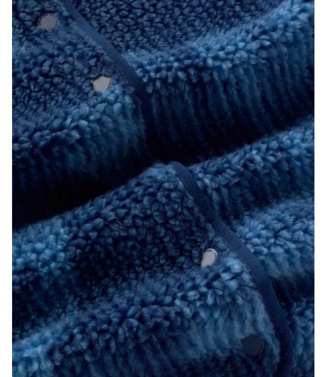 THINKING MU •• Lotus Jay Vest Jacquard | Blue